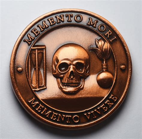 Memento Mori Vivere Copper Reminder Coin In Capsule Mors Etsy Uk