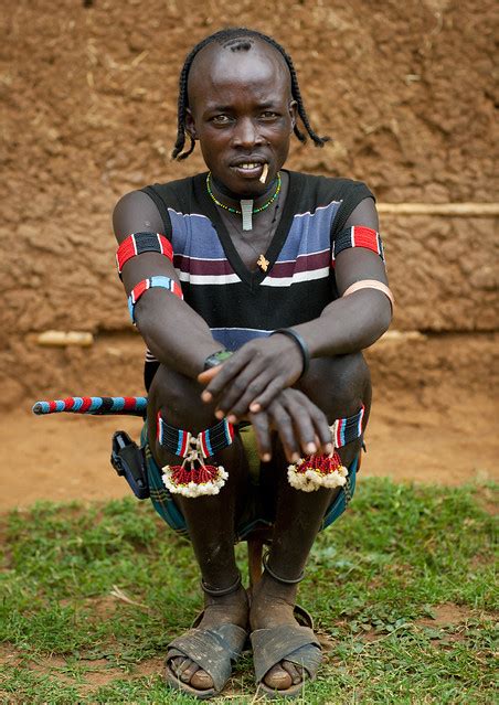 Fashionable Tribal Tsemay Man In Key Afer Omo Valley Ethiopia A Photo