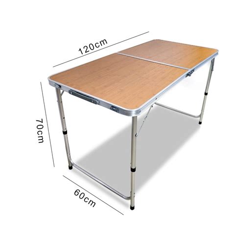 Meja Lipat Portable Meja Koper Meja Makan Lesehan Meja Lipat Kayu Meja