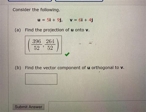 Solved Consider The Following U 5i 9j V 6i 4j A Chegg