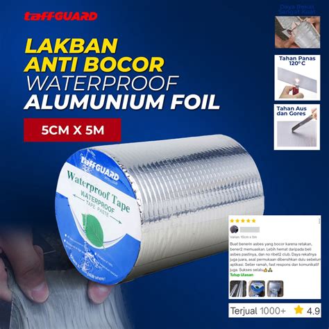 Jual Lakban Aluminum Foil Ukuran 5cmx5m Anti Bocor Waterproof Untuk