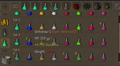 Used Rl Tag Tabs And Bank Tabs To Sort My Potions By Dose R 2007scape