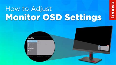 How To Adjust Monitor Osd On Screen Display Settings Youtube