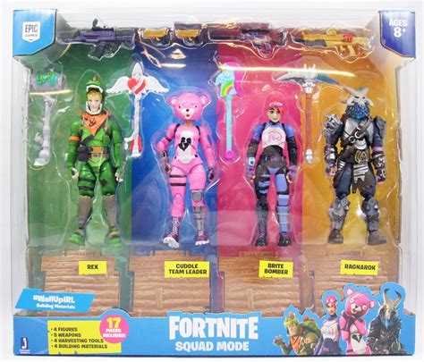 Fortnite Jazwares Squad Mode 4 Pack 4 Scale Action Figures