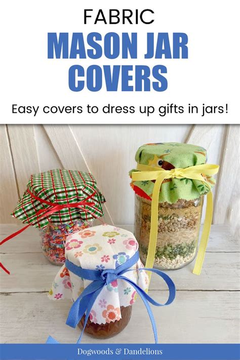 Fabric Mason Jar Covers Mason Jar Decorations Jar Ts Mason Jar