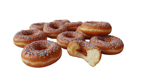 AI generated donuts with sprinkles on a transparent background 37796646 PNG