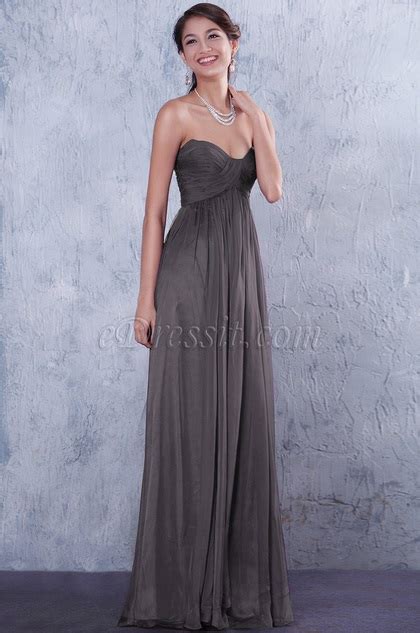 Strapless Sweetheart Grey Bridesmaid Dress Formal Dress 07156208