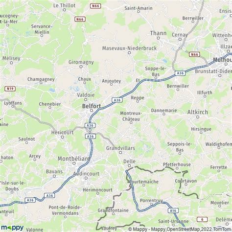 Carte Territoire De Belfort Plan De Territoire De Belfort Et Infos