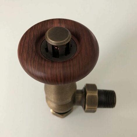 Oxford Traditional Antique Brass Angled Thermostatic Trv Radiator Valve