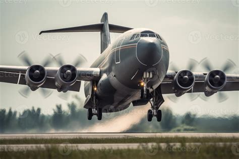 Cargo Plane Taking Off Runway Stock Photo At Vecteezy