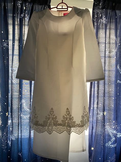 Baju Nikah Off White Women S Fashion Muslimah Fashion Baju Kurung