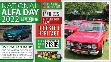 National Alfa Day Tickets Now Available Alfa Romeo Owners Club