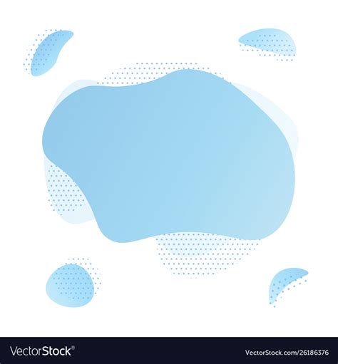 Abstract Liquid Element Graphic Gradient Flat Vector Image