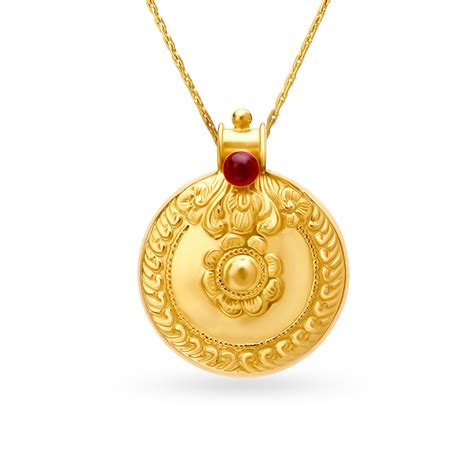 Ornate Gold Telugu Thali Pendant