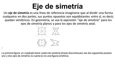 Eje De Simetr A Un Eje De Simetr A Es Una L Nea De Referencia