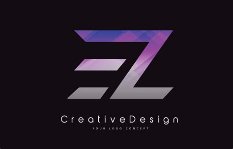 Diseño de logotipo de letra ez Logotipo de vector de letras modernas