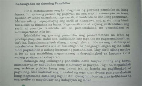 Panuto Sagutin Ang Mga Sumusunod Na Tanong Ano Ano Ang Sakop Ng