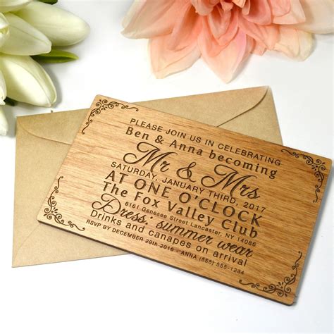 Wood Wedding Invitations Regarding Trending Wedding Ideas Makeit