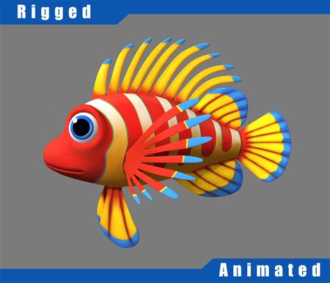 Cartoon Fish04 Rigged 3D model animated rigged | CGTrader