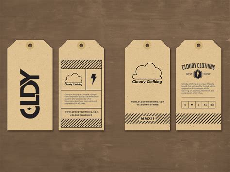 Cloudy Clothing | Hang Tag by Jordan Mahaffey - Dribbble