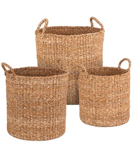 Set De Grands Paniers Tress S En Bois Carr S Wadiga