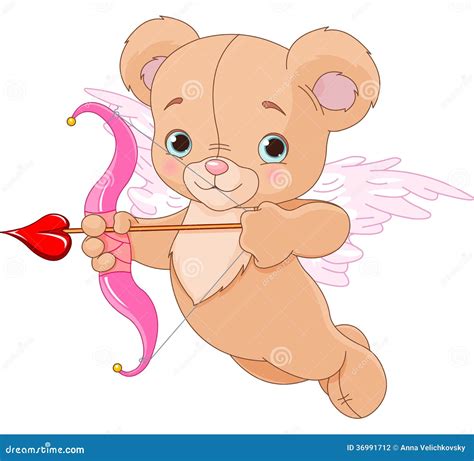 Valentine Cupid Bear Stock Vector Illustration Of Romance 36991712