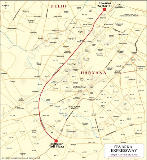 Dwarka Expressway Map, Dwarka Expressway Route Map