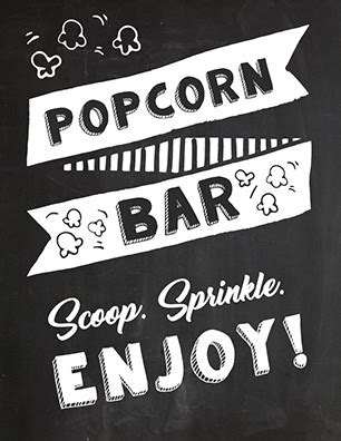 30 Popcorn Sign Printable – Simple Template Design