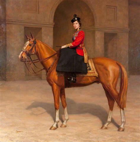 Her Majesty Queen Elizabeth II in the Uniform of the Scots Guards, on ...