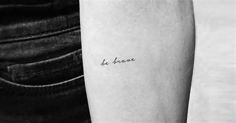 'Be brave' temporary tattoo, get it here