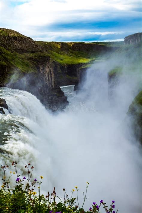 Gullfoss Golden Falls Stock Photo Image Of Gold Cliff 279564190