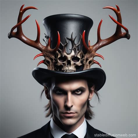 Demonic Top Hat With Antlers Stable Diffusion Online