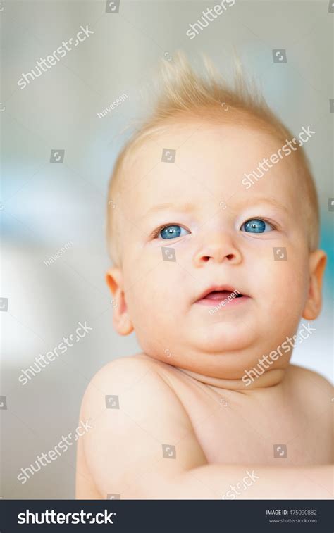 Baby Boy Blue Eyes Portrait Stock Photo 475090882 Shutterstock