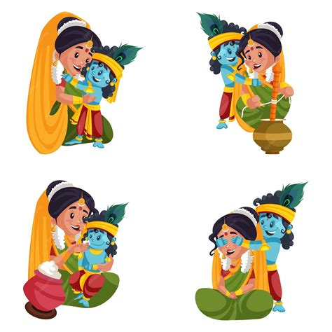 Lord Krishna With Radha Animation