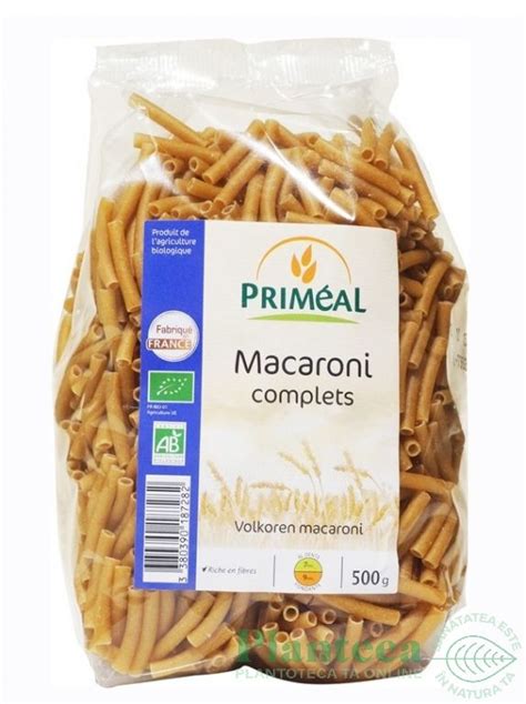 Paste Macaroane Grau Integral Eco 500g Primeal Pret 8 8 Lei Planteea