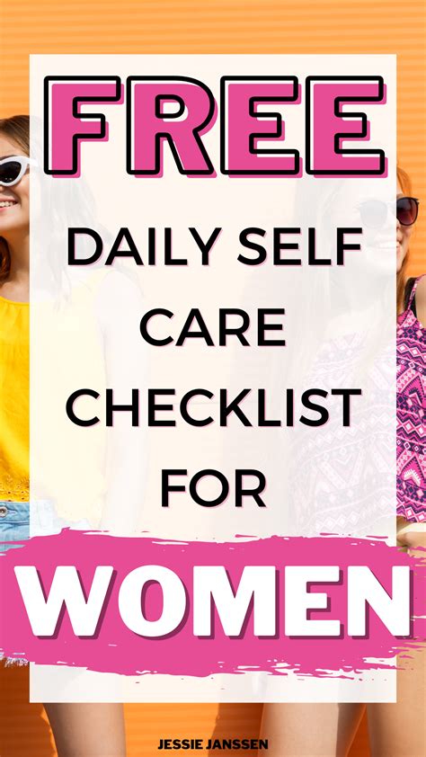 Daily Self Care Checklist Free Printable Artofit