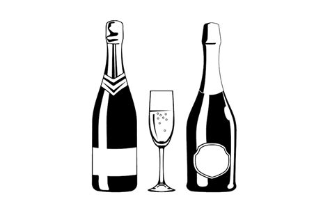 Champagne Bottle Svg Alcohol Svg Files For Cricut Wine Dxf Cut File Celebration Vector Eps