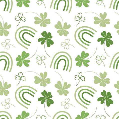 Premium Vector Floral Seamless Pattern Saint Patricks Day Background