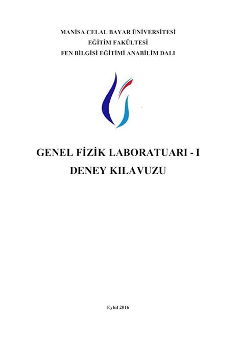 Pdf Genel F Z K Laboratuari I Deney Kilavuzu Dokumen Tips