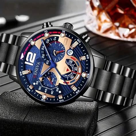 Mens Fashionable Luxury Geneva Watch
