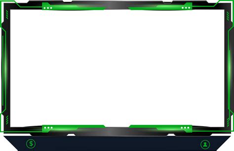 Green Live Stream Overlay Design On A Transparent Background And