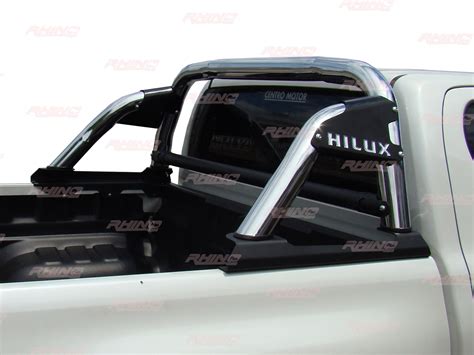 Rhino4x4 Jaula Antivuelco Para Toyota Hilux Revo 2016 Cromada