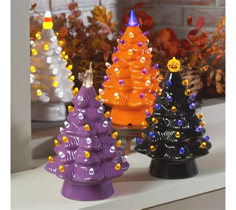 As Is Mr Halloween Illuminated Ceramic Nostalgic Tree Qvc