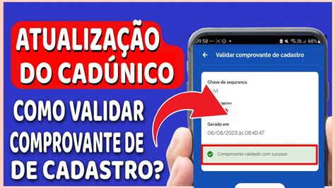 Bolsa Fam Lia Como Validar Comprovante De Cadastro No Aplicativo Do