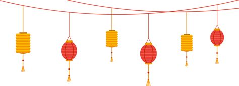 Chinese New Year Hanging Lanterns 15098476 PNG