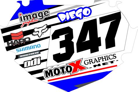 Box Bmx Number Plate Insert Image Graphics