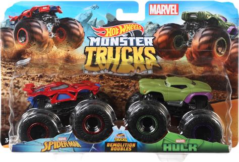 Best Buy Hot Wheels Monster Trucks Demolition Doubles 2 Pack Styles May Vary Fyj64