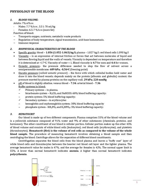 Blood Physiology 1 Pdf Blood Hemoglobin