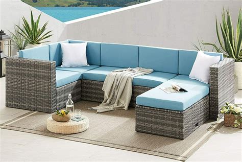 Large Rattan Corner Sofa Set Offer Wowcher