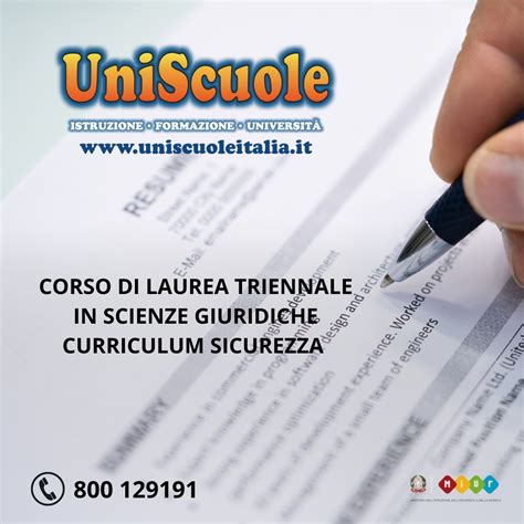 Corso Di Laurea Triennale In Scienze Giuridiche Curriculum Sicurezza L